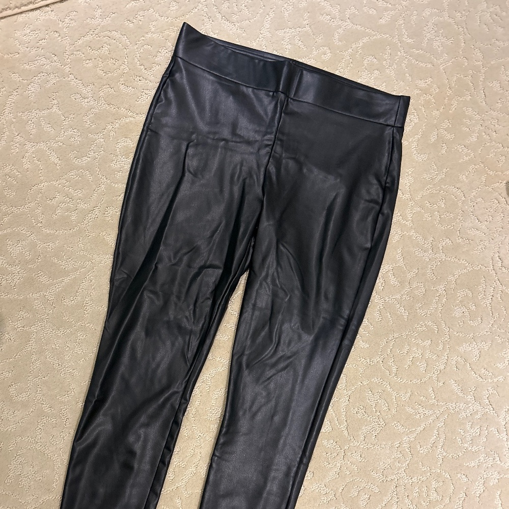Imitation leather leggings